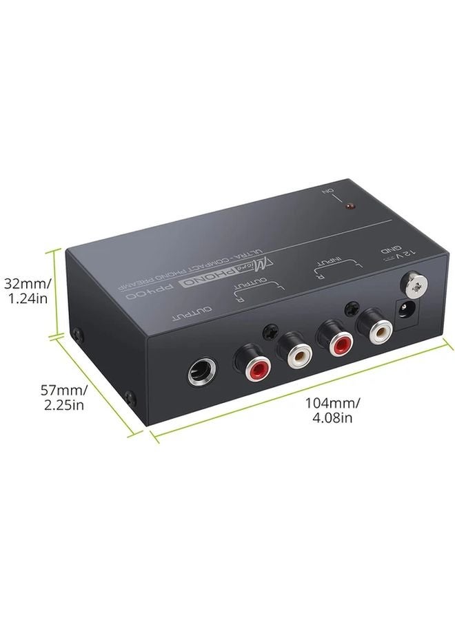 Phono Preamplifier PP400 Heavy Duty Metal Shell Turntable Preamp RCA Input Output USB Powered - Image 3